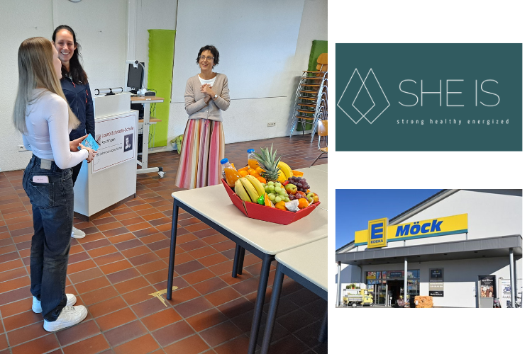 Personal Training Preis von SHE IS wird überreicht an Schülerin Nora