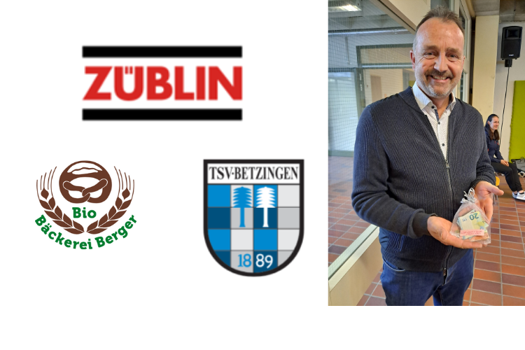Schulleiter Norbert Pellens nimmt Unterstützung von Züblin entgegen.